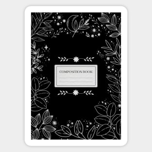 Aesthetic Floral Composition Book Sticker